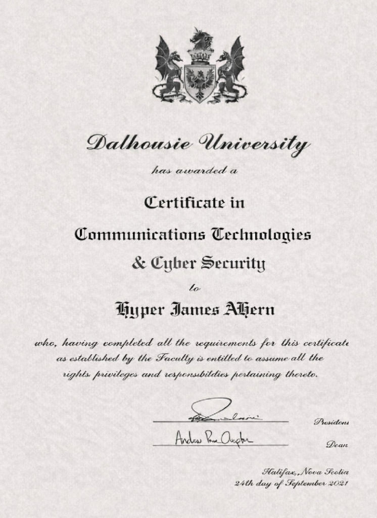 cyber security certification