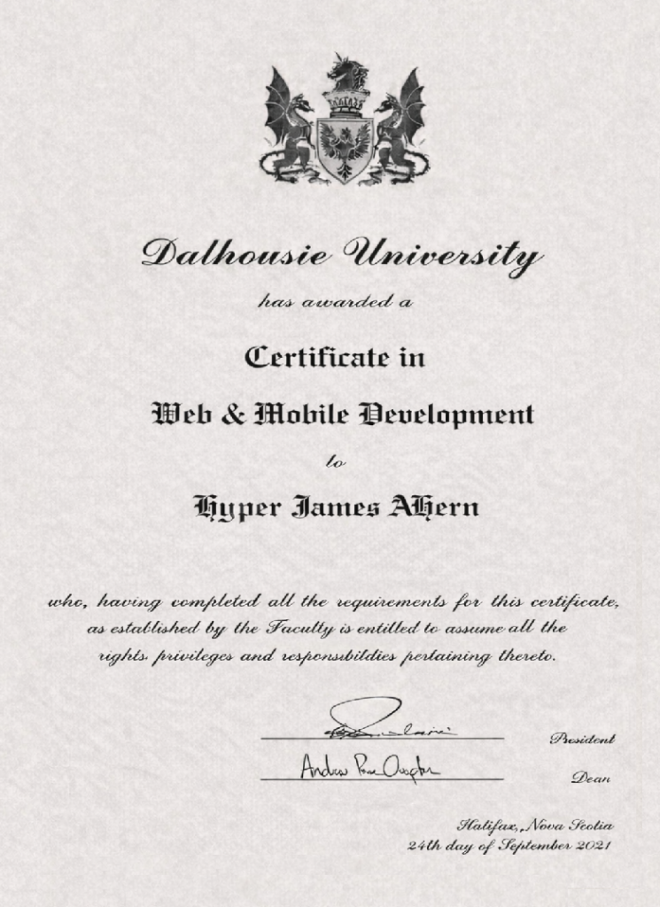 web & mobile certificiation